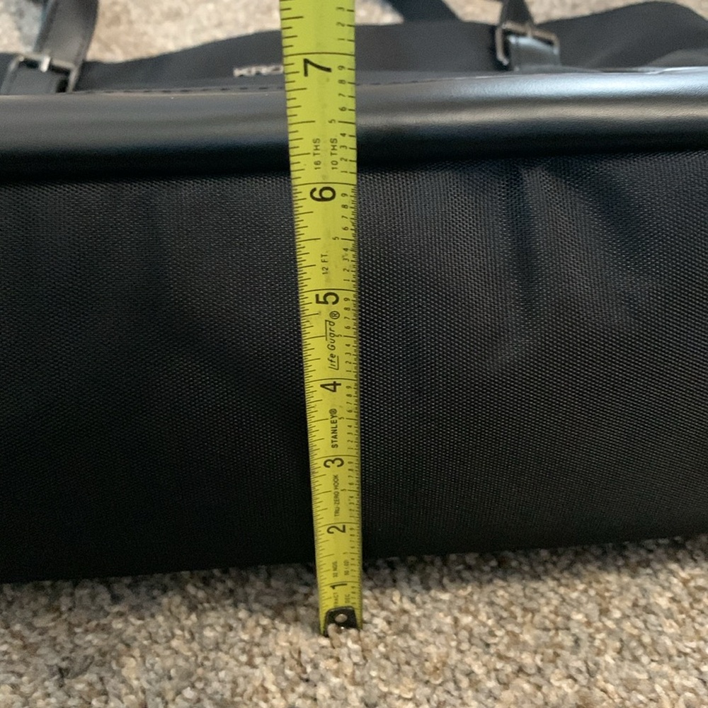 Kroser black laptop work bag, with blue inside, lots of pockets, zipper closure - Picture 7 of 11